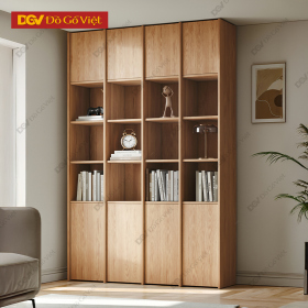 Tủ Kệ Sách Gỗ Tự Nhiên Nhiều Ngăn Kiểu Dáng Tinh Tế