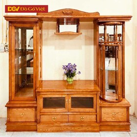Tủ Kệ Tivi Kết Hợp Tủ Rượu Và Bàn Thờ Gỗ Sồi Nga Đẹp...