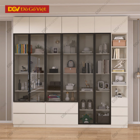 Tủ Kệ Trưng Bày Sách Hồ Sơ Gỗ Công MDF Cánh Kính Giá Tốt