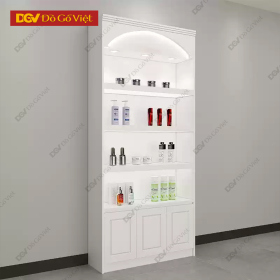 Tủ Kiếng Trưng Bày Mỹ Phẩm Kiểu Mái Vòm Sang Trọng Hiện Đại