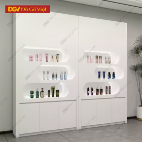 Tủ Kính Trưng Bày Kiểu Hiện Đại Màu Trắng Đẹp Cho Shop