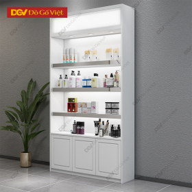 Tủ Kính Trưng Bày Sản Phẩm 5 Tầng Sơn Trắng Đẹp Hiện Đại
