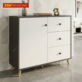 Tủ Lưu Trữ Gỗ Công Nghiệp Chân Côn Phối Ngăn Kéo Kèm Tủ