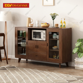 Tủ Nhà Bếp Mini Gỗ Sồi Để Đồ Dùng Và Chén Bát Siêu Tiện Lợi