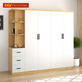 Tủ Quần Áo Bằng Gỗ Phối 2 Màu Hiện Đại Bền Đẹp Giá Tốt