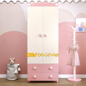 Tủ Quần Áo Cho Bé Màu Hồng Thiết Kế Kiểu Mini Nhỏ Gọn