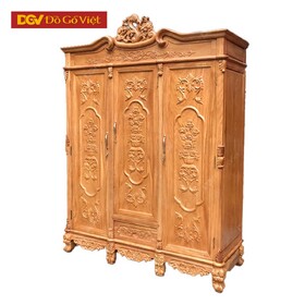 Tủ Quần Áo Gỗ Đẹp Hiện Đại Họa Tiết Chạm Nổi Tinh Xảo