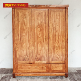 Tủ Quần Áo Gỗ Hương Xám Cao Cấp 3 Cánh Đẹp Giá Tốt