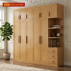 Tủ Quần Áo Gỗ Sồi Mỹ Pano Hiện Đại Tuỳ Biến Nhiều Phiên...