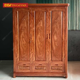 Tủ Quần Áo Gỗ Veneer Hương Đá Bo Cạnh Pano 3 Cánh Đẹp Rẻ
