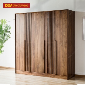 Tủ Quần Áo Hiện Đại Tối Giản Gỗ Óc Chó Phong Cách Nhật Bản