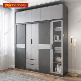 Tủ Quần Áo Màu Xám Gỗ Công Nghiệp Hiện Đại Đẹp Rẻ