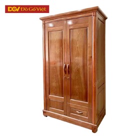 Tủ Quần Áo Nhỏ 2 Cánh Mở Kiểu Pano Gỗ Xoan Đào Lá