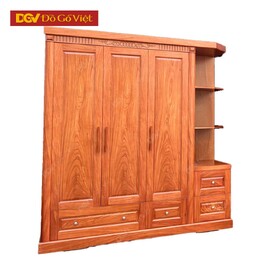 Tủ Quần Áo Gỗ Có Kệ Trang Trí Vân Hương Đá Đẹp Mới 2025