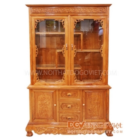 Tủ Rượu Cổ Điển Gỗ Gõ Đỏ Đẹp Giá Rẻ