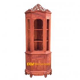 Tủ Rượu Góc Gỗ Hương Đá Dành Cho Phòng Khách Nhỏ