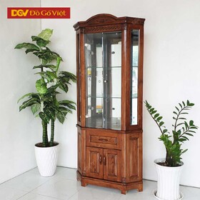 Tủ Rượu Góc 2 Tầng Gỗ Sồi Nga Tự Nhiên 90cm Đẹp Giá Rẻ