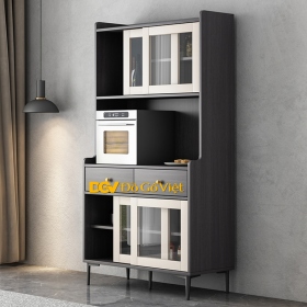 Tủ Rượu Kết Hợp Tủ Chén Bát Nhà Bếp Hiện Đại Gỗ MDF