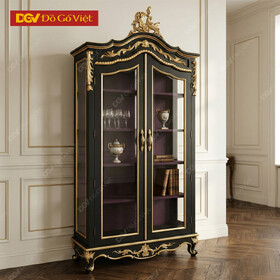 Tủ Rượu Lưu Trữ Gỗ Sồi Mỹ Phong Cách Hoàng Gia Sang Trọng