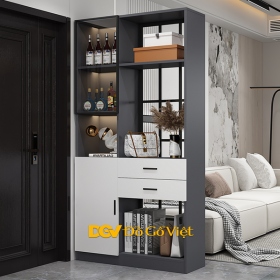 Tủ Rượu Phòng Khách Kết Hợp Làm Vách Ngăn Căn Hộ Đẹp