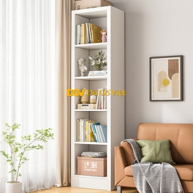 Tủ Sách Đứng Cao Đặt Tại Phòng Khách Màu Trắng Đẹp Giá Tốt