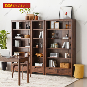 Tủ Sách Gỗ Tự Nhiên Nhiều Ngăn Cho Phòng Làm Việc