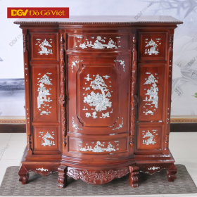 Tủ Thờ Giá Rẻ Gỗ Tràm Bụng Phệ 6 Chân Giá Rẻ