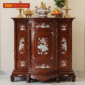 Tủ Thờ Giá Rẻ Gỗ Tràm Bụng Phệ 6 Chân Giá Rẻ