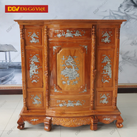 Tủ Thờ Gia Tiên Gỗ Căm Xe Cẩn Ốc Đẹp Giá Rẻ