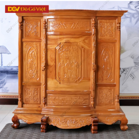 Tủ Thờ Gõ Đỏ Tam Đa Chạm 1m4 Đẹp Giá Rẻ