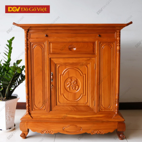 Tủ Thờ Gõ Đỏ Vuông Thấp Chữ Phúc Đẹp Giá Rẻ