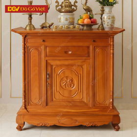 Tủ Thờ Gõ Đỏ Vuông Thấp Chữ Phúc Đẹp Giá Rẻ