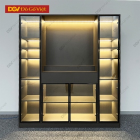 Tủ Thờ Gỗ MDF Khung Nhôm Cánh Kính Hiện Đại Đẹp Rẻ