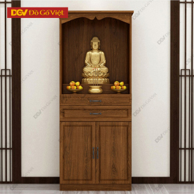 Tủ Thờ Gỗ Tự Nhiên Màu Nâu Thiết Kế Đa Hộc Kéo