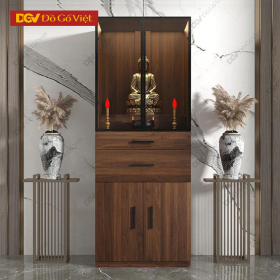 Tủ Thờ Hiện Đại Gỗ MDF Lõi Xanh Màu Nâu Đẹp