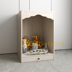 Tủ Thờ Nhỏ Gọn Gỗ Công Nghiệp Chân Bệt Bài Trí Đơn Giản