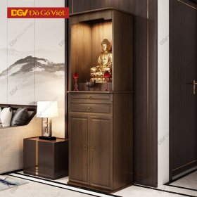 Tủ Thờ Phật Hiện Đại Veneer Sồi Gỗ Ghép Mẫu Mới Đẹp Rẻ