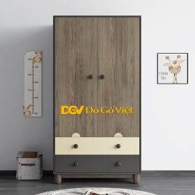 Tủ Trẻ Em Màu Xám Khung Gỗ Công Nghiệp Lõi Xanh Bền Bỉ