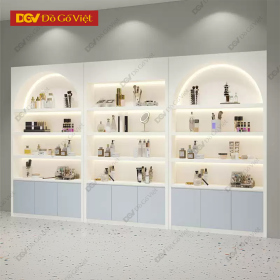 Tủ Trưng Bày Cánh Kính Mái Vòm Có Đèn Led Màu Trang Trí Đẹp