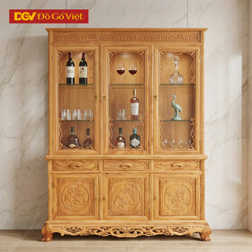 Tủ Trưng Bày Rượu Gỗ Tự Nhiên Gõ Đỏ Nhóm 1 Cao Cấp Giá Tốt