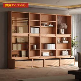 Tủ Trưng Bày Sách Hồ Sơ Gỗ Tự Nhiên Đa Tầng Kệ Tiện Dụng