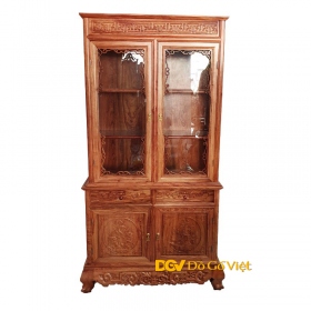 Tủ Trưng Rượu và Ly Nhỏ Gỗ Hương Đá Đẹp Giá Rẻ