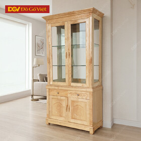 Tủ Trưng Rượu và Ly Nhỏ Gỗ Sồi Nga Đẹp Giá Rẻ