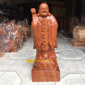 Tượng Gỗ Di Lặc Chúc Phúc Vạn Sự Như Ý Đẹp