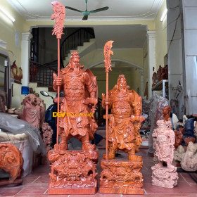 Tượng Gỗ Phong Thủy Quan Công Cầm Đao Đẹp Giá Tốt