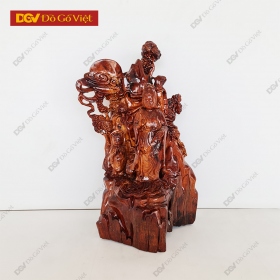 Tượng Phong Thủy Đồng Tử Bái Quan Âm Bồ Tát Gỗ Hương Việt...