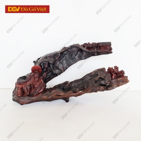 Tượng Phong Thủy Ngư Ông Đắc Lợi Gỗ Hương Việt Đẹp Độc Lạ